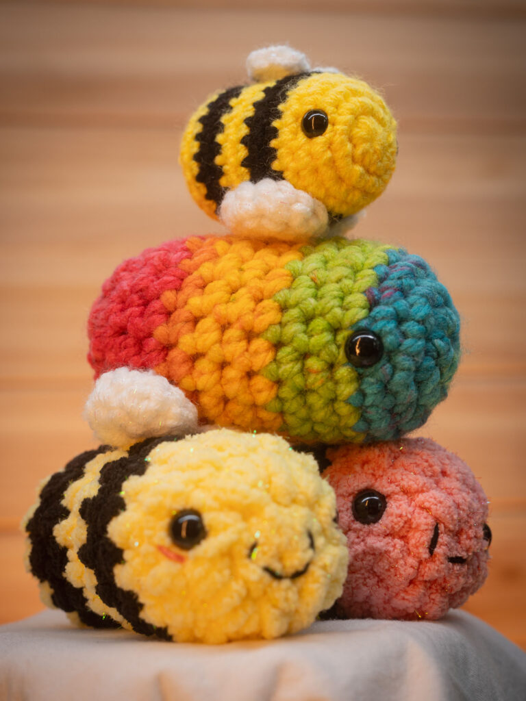 Crochet Bumblebee Stack