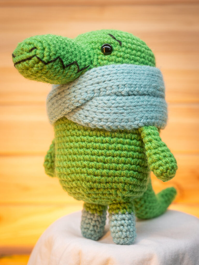 Crochet Alligator with Scarf
